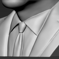 John F Kennedy bust 3D printing ready stl obj - Thumbnail 21