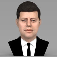 Small John F Kennedy bust ready for full color 3D printing 3D Printing 274790