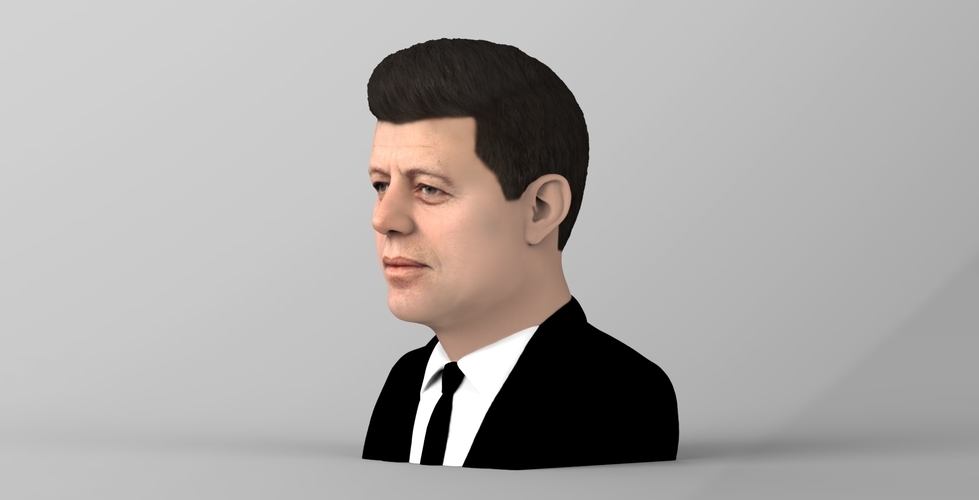 John F Kennedy bust ready for full color 3D printing 3D Print 274792