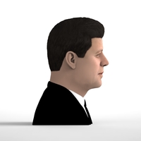 John F Kennedy bust ready for full color 3D printing - Thumbnail 5