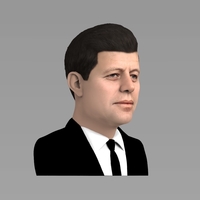 John F Kennedy bust ready for full color 3D printing - Thumbnail 6