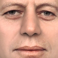 John F Kennedy bust ready for full color 3D printing - Thumbnail 7