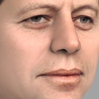 John F Kennedy bust ready for full color 3D printing - Thumbnail 8