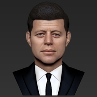 John F Kennedy bust ready for full color 3D printing - Thumbnail 9
