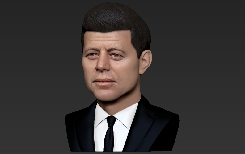 John F Kennedy bust ready for full color 3D printing 3D Print 274799