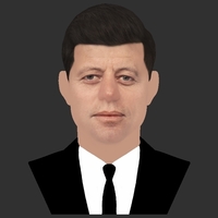 John F Kennedy bust ready for full color 3D printing - Thumbnail 11