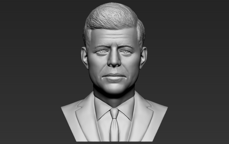 John F Kennedy bust ready for full color 3D printing 3D Print 274801