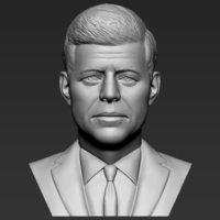 John F Kennedy bust ready for full color 3D printing - Thumbnail 12