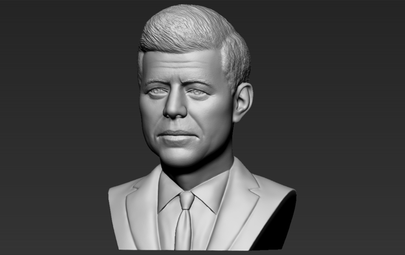 John F Kennedy bust ready for full color 3D printing 3D Print 274802