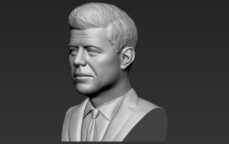 John F Kennedy bust ready for full color 3D printing 3D Print 274803