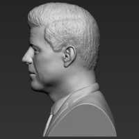 John F Kennedy bust ready for full color 3D printing - Thumbnail 15