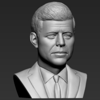 John F Kennedy bust ready for full color 3D printing - Thumbnail 17