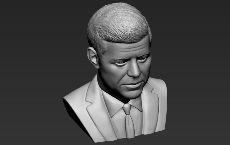 John F Kennedy bust ready for full color 3D printing 3D Print 274809