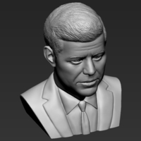 John F Kennedy bust ready for full color 3D printing - Thumbnail 20