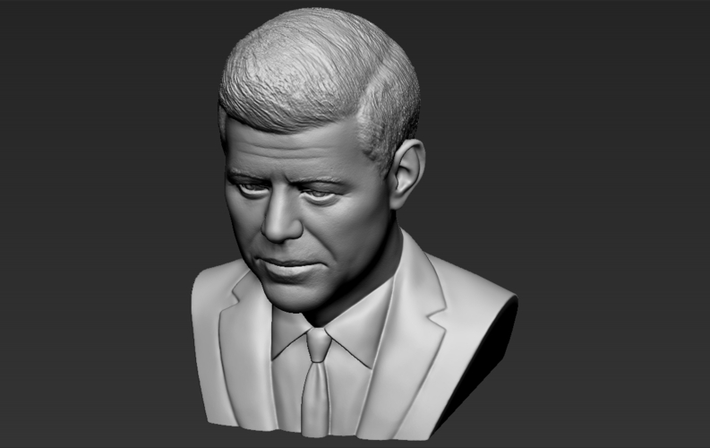 John F Kennedy bust ready for full color 3D printing 3D Print 274810