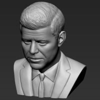 John F Kennedy bust ready for full color 3D printing - Thumbnail 21