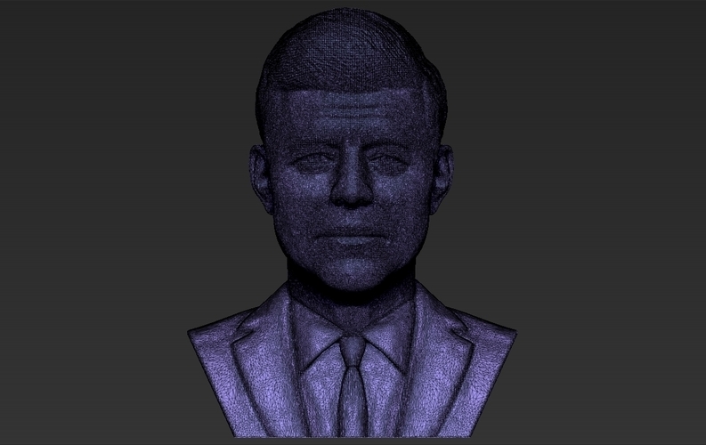 John F Kennedy bust ready for full color 3D printing 3D Print 274811