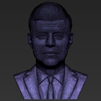John F Kennedy bust ready for full color 3D printing - Thumbnail 22