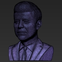 John F Kennedy bust ready for full color 3D printing - Thumbnail 23