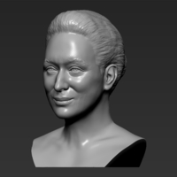 Meryl Streep bust 3D printing ready stl obj formats - Thumbnail 3