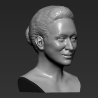 Meryl Streep bust 3D printing ready stl obj formats - Thumbnail 10