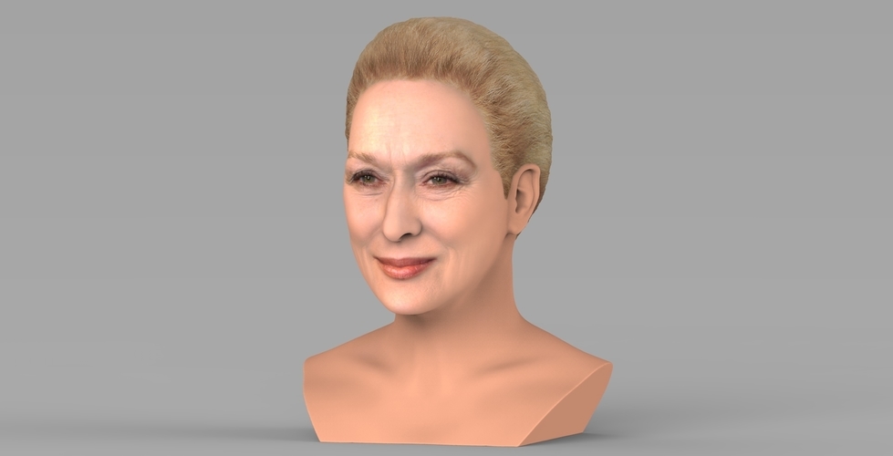 Meryl Streep bust ready for full color 3D printing 3D Print 274835
