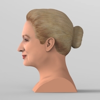 Meryl Streep bust ready for full color 3D printing - Thumbnail 4