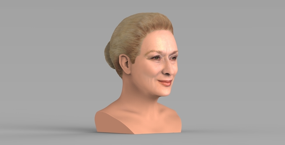 Meryl Streep bust ready for full color 3D printing 3D Print 274840