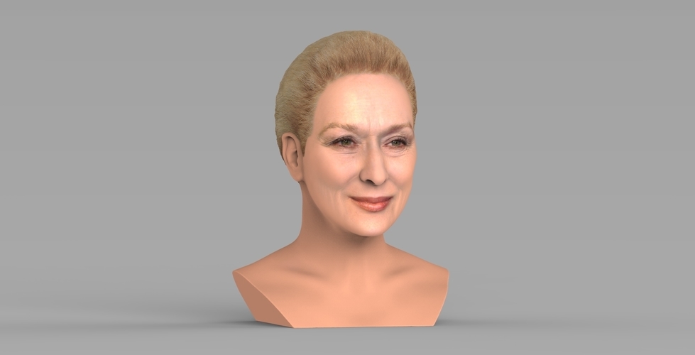 Meryl Streep bust ready for full color 3D printing 3D Print 274841