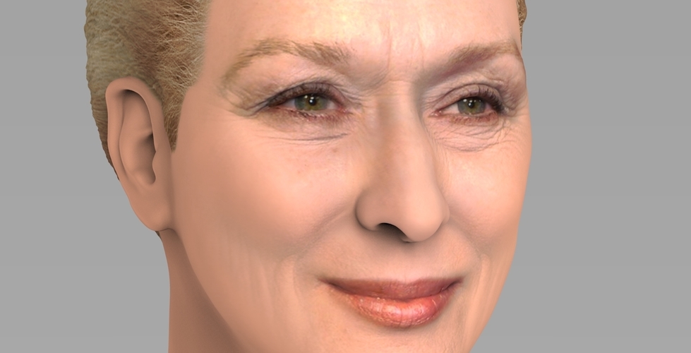 Meryl Streep bust ready for full color 3D printing 3D Print 274842