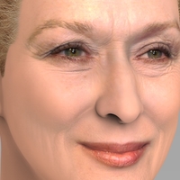 Meryl Streep bust ready for full color 3D printing - Thumbnail 9