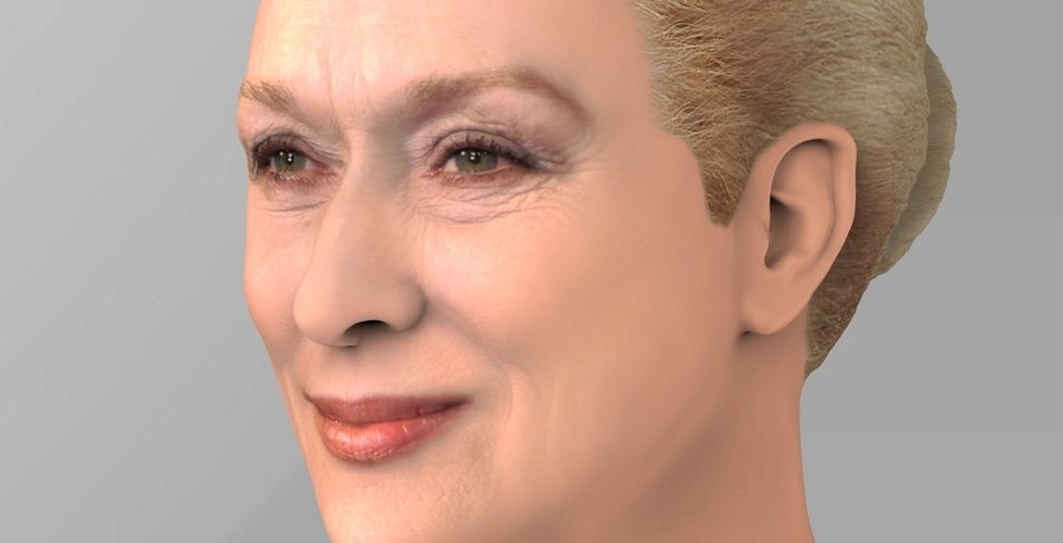 Meryl Streep bust ready for full color 3D printing 3D Print 274843