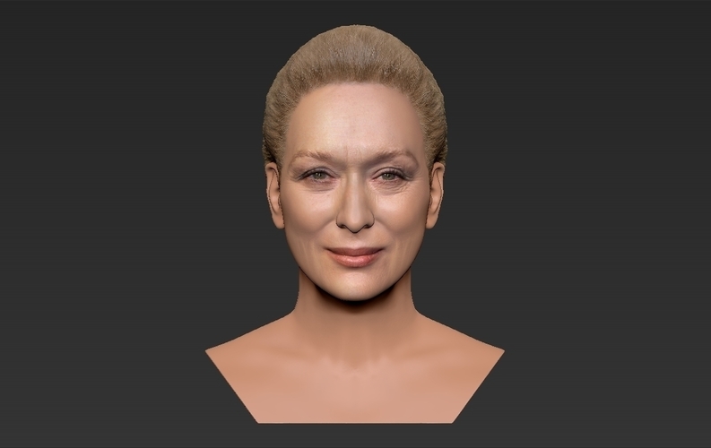 Meryl Streep bust ready for full color 3D printing 3D Print 274844