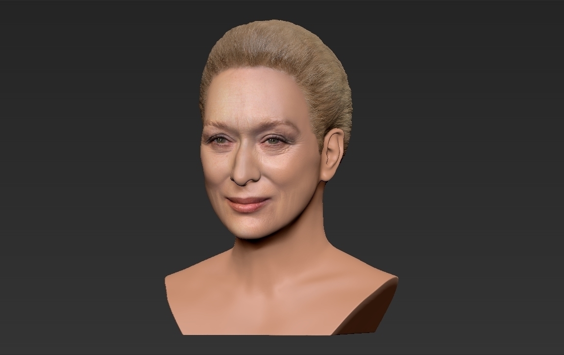 Meryl Streep bust ready for full color 3D printing 3D Print 274845