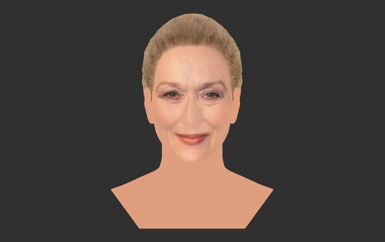 Meryl Streep bust ready for full color 3D printing 3D Print 274846