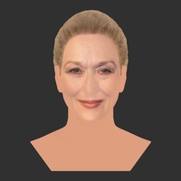 Meryl Streep bust ready for full color 3D printing - Thumbnail 13