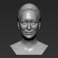 Meryl Streep bust ready for full color 3D printing - Thumbnail 14