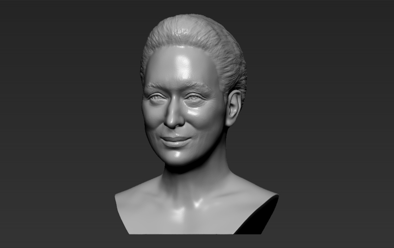Meryl Streep bust ready for full color 3D printing 3D Print 274848