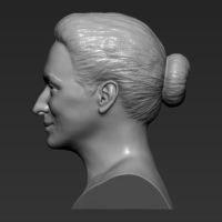 Meryl Streep bust ready for full color 3D printing - Thumbnail 16