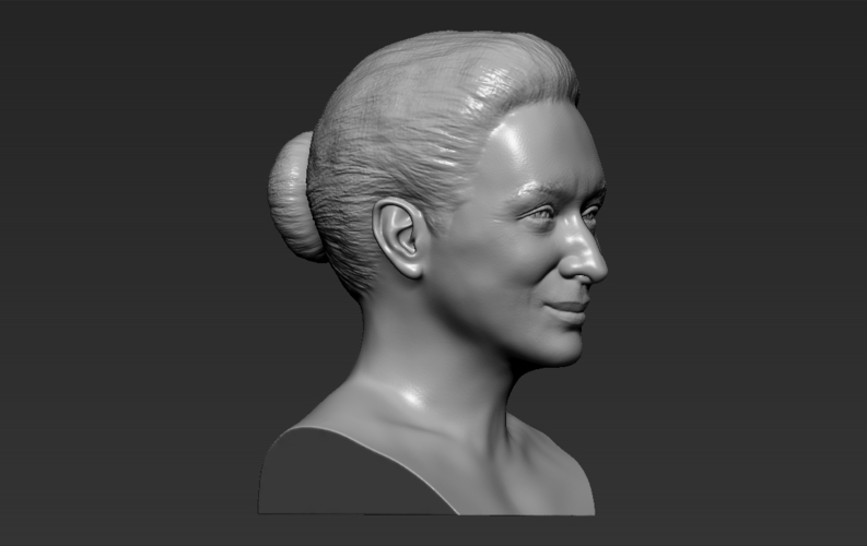 Meryl Streep bust ready for full color 3D printing 3D Print 274851