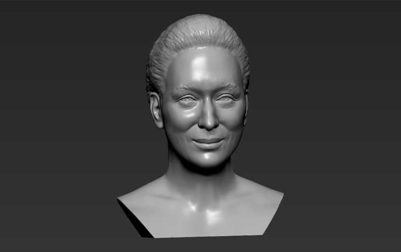 Meryl Streep bust ready for full color 3D printing 3D Print 274852