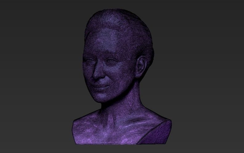 Meryl Streep bust ready for full color 3D printing 3D Print 274857