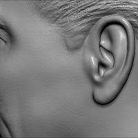 Ronald Reagan bust 3D printing ready stl obj formats - Thumbnail 21