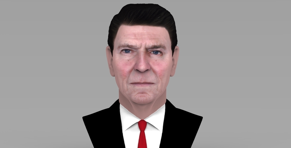 Ronald Reagan bust ready for full color 3D printing