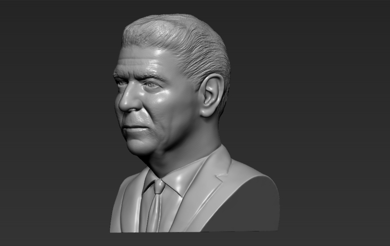 Ronald Reagan bust ready for full color 3D printing 3D Print 274907