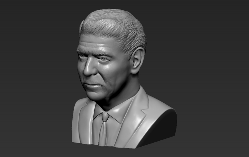 Ronald Reagan bust ready for full color 3D printing 3D Print 274911