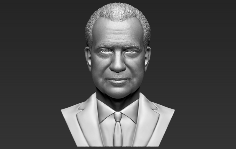 Richard Nixon bust 3D printing ready stl obj formats