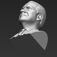 Richard Nixon bust 3D printing ready stl obj formats - Thumbnail 15