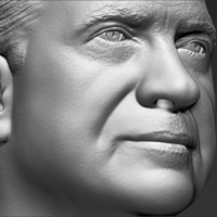 Richard Nixon bust 3D printing ready stl obj formats - Thumbnail 19