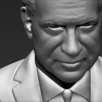 Richard Nixon bust 3D printing ready stl obj formats - Thumbnail 20